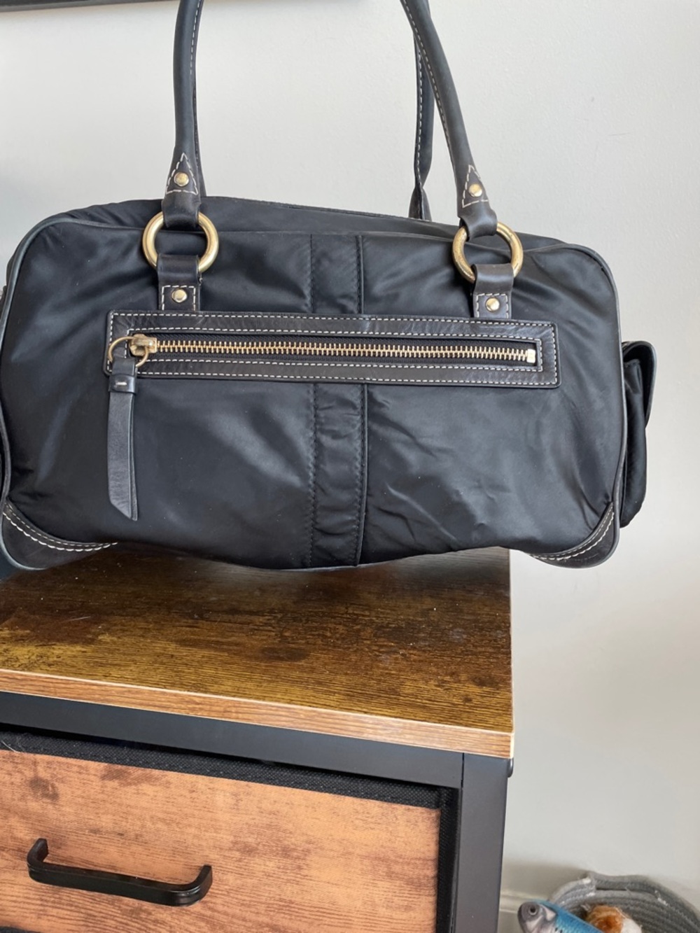 Vintage Coach Y2K Black Sateen Gallery Turnlock Satchel Style 4453 - Picture 6 of 16